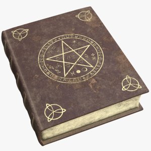 3D model old book witchcraft