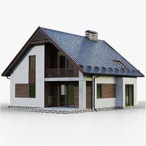 gameready house 2 type 3D model