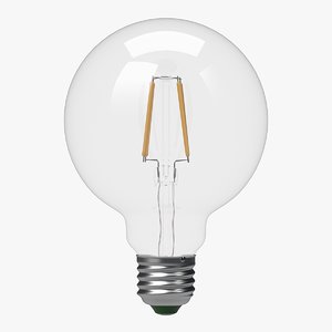 3d model led filament bulb lights