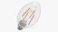 3d led filament bulb lights model