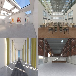 interior warehouse space 3D model