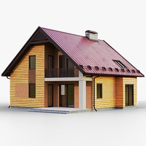 3D gameready house 2 type model