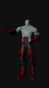 3D character male model