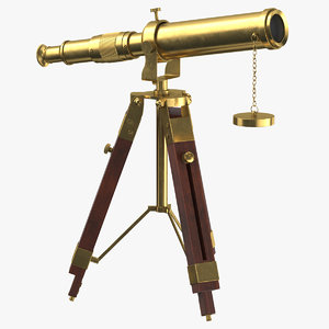 vintage telescope 3D