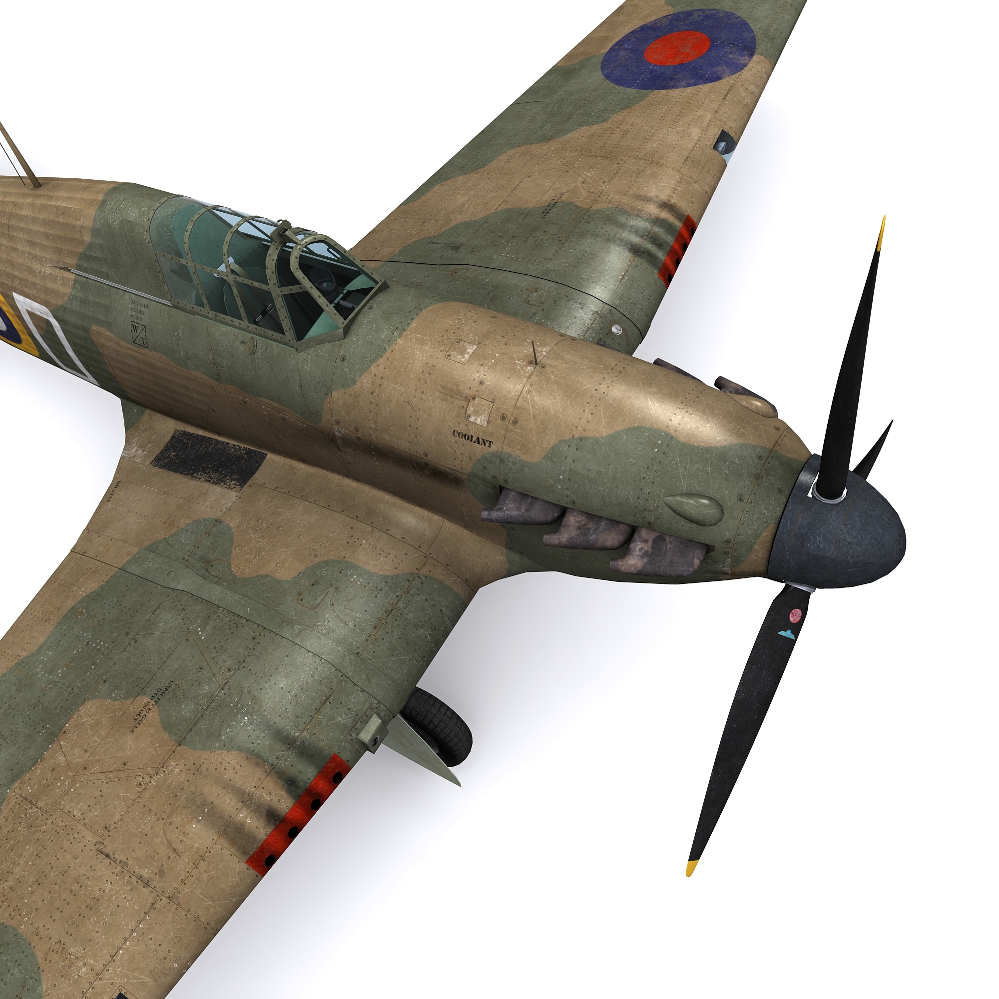 ia飓风-242中队道格拉斯·巴德(douglas bader)3d模型