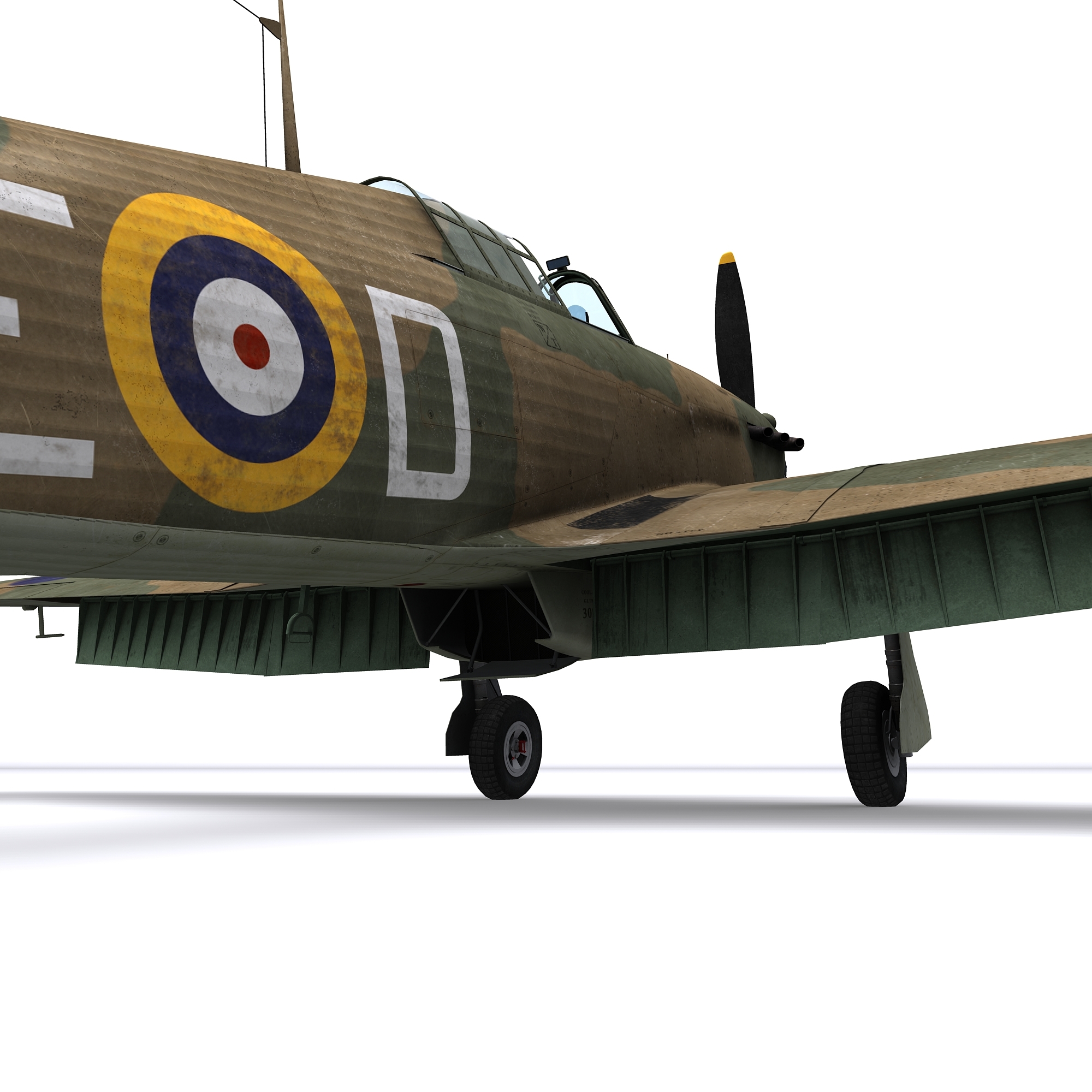 ia飓风-242中队道格拉斯·巴德(douglas bader)3d模型