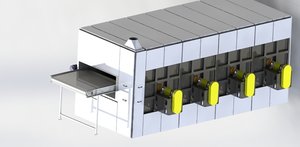 3D 4 drum industrial wool model