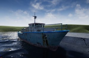 3D old rusty ship