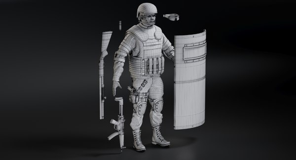 3D uniform swat equipment model - TurboSquid 1470295