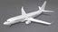 3D generic white airplane aircraft model