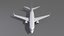 3D generic white airplane aircraft model