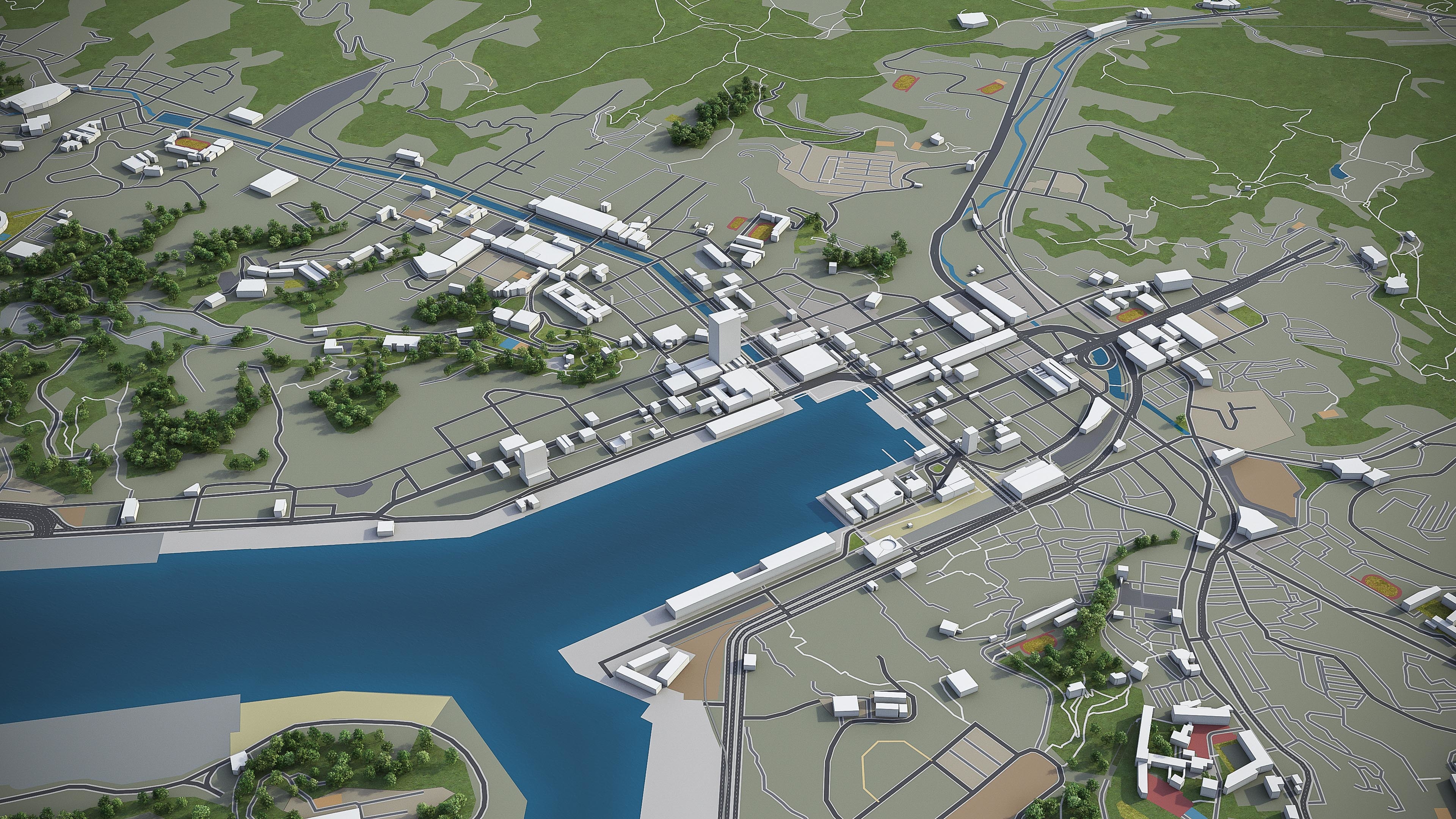 台湾新北-城市及周边地区3d模型