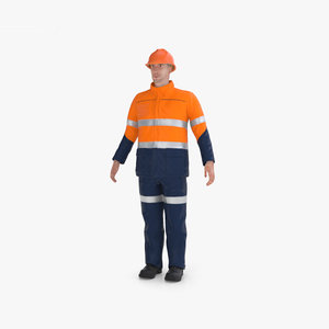 workman mining safety 3D model