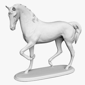 3D porcelain horse
