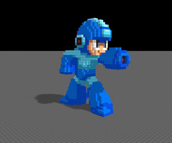 voxel mega man 3D