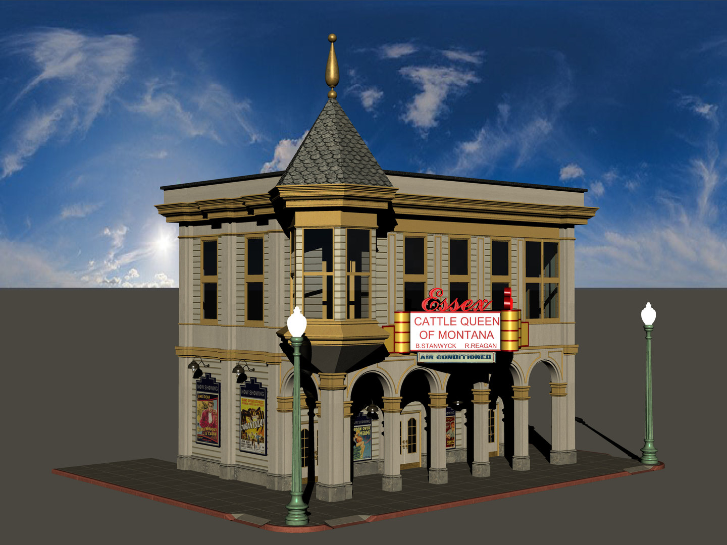 Hill valley essex theater 3D model TurboSquid 1470829