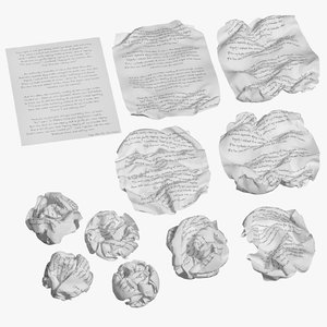 3D crumpled paper
