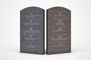 3D model tablets commandments