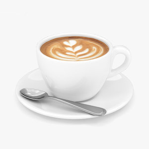 3D model cappuccino beverage coffee