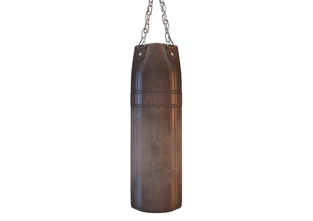 3D worn vintage punching bag model TurboSquid 1470987