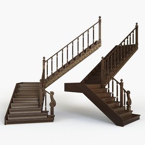 3D model kitbash step staircase interior