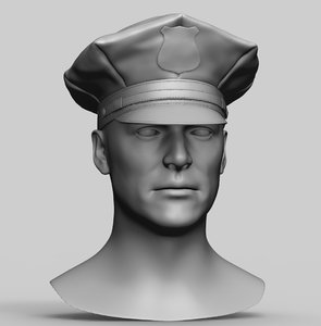 3D police hat model