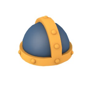 cartoon viking helmet 3D