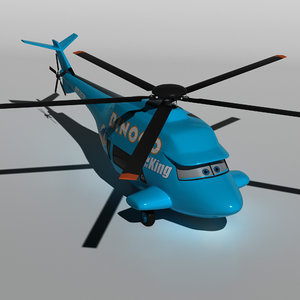 3D model cartoon character rotor turbosky