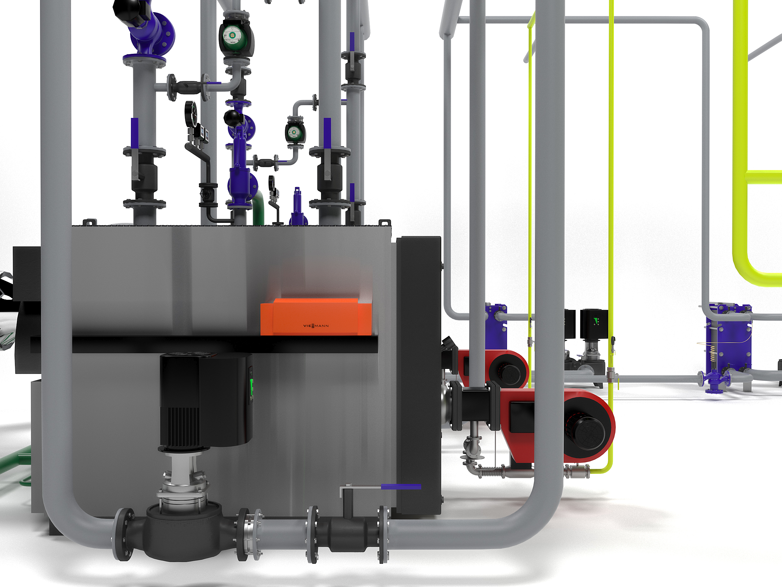 3D viessmann vitoplex boilers model - TurboSquid 1471573