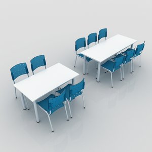 3D cafeteria table
