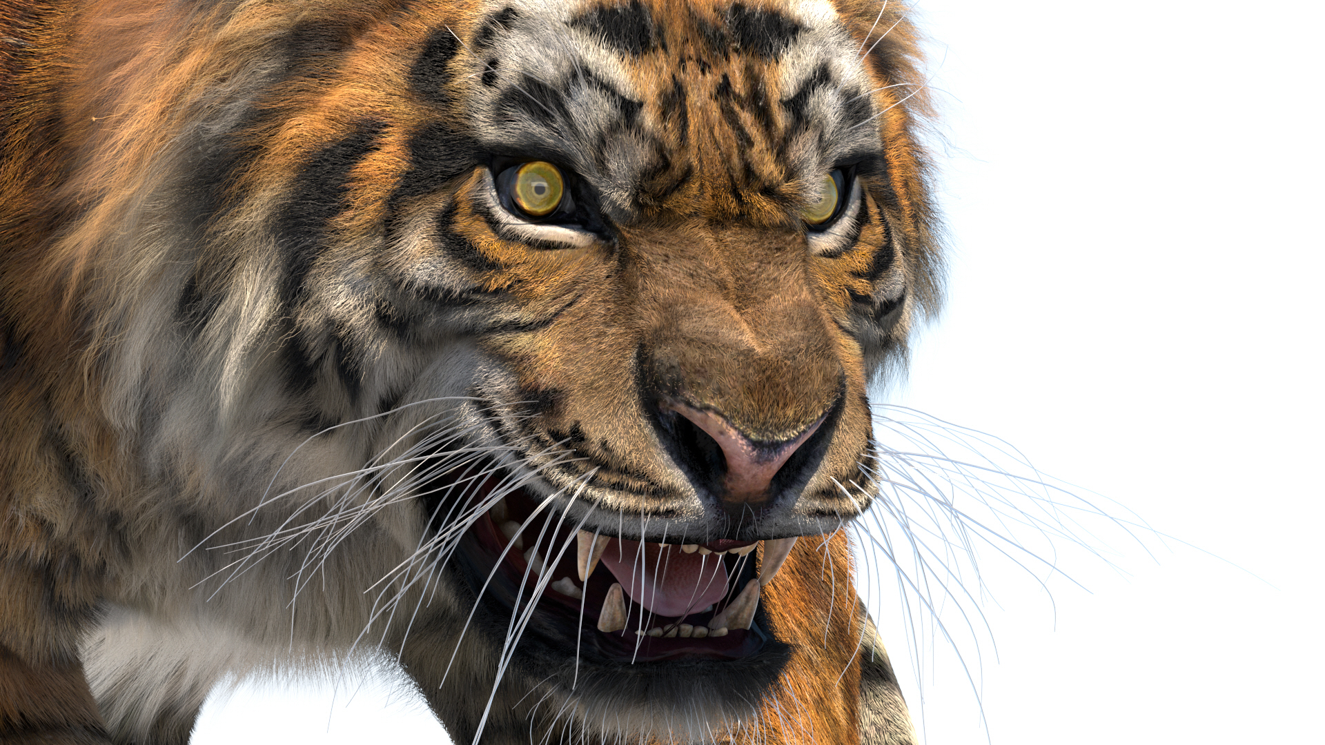 tiger fur 3d model