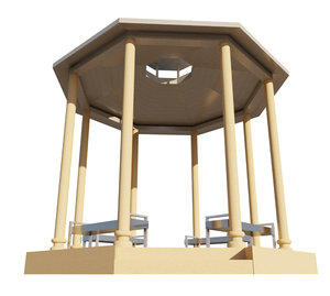 3D gazebo canopy structure model