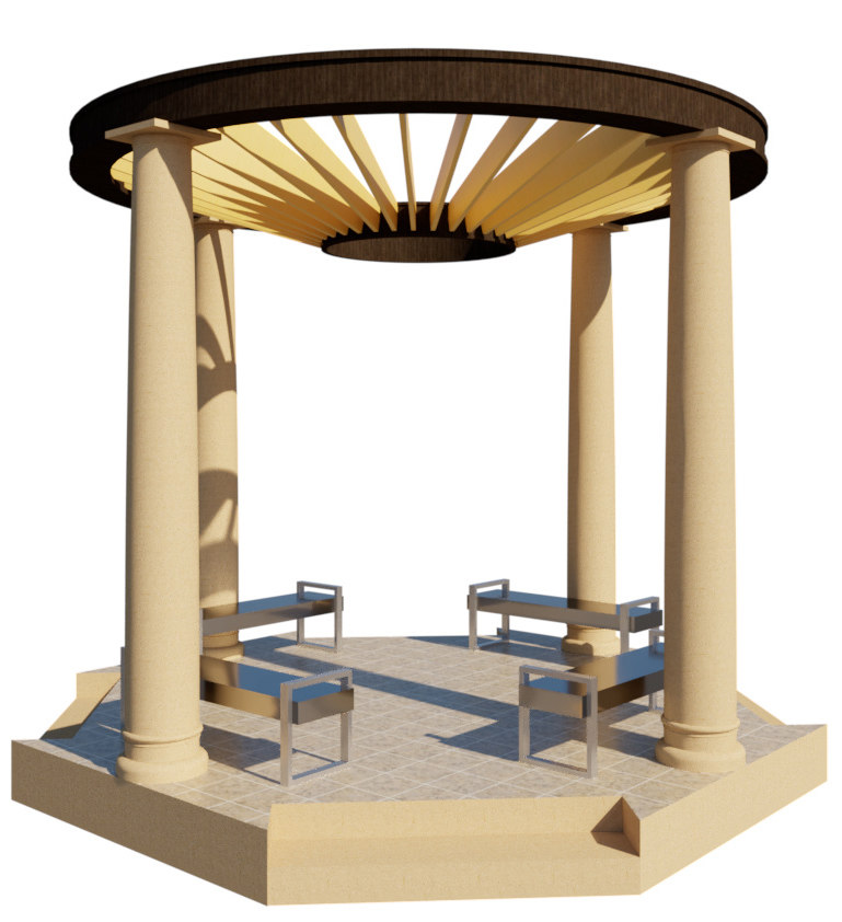 Gazebo Rvt Gazebo structure 3D - TurboSquid 1471680