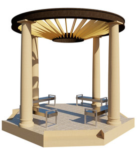gazebo structure 3D