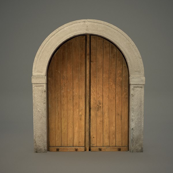 中世のアーチ型のドア3dモデル Turbosquid