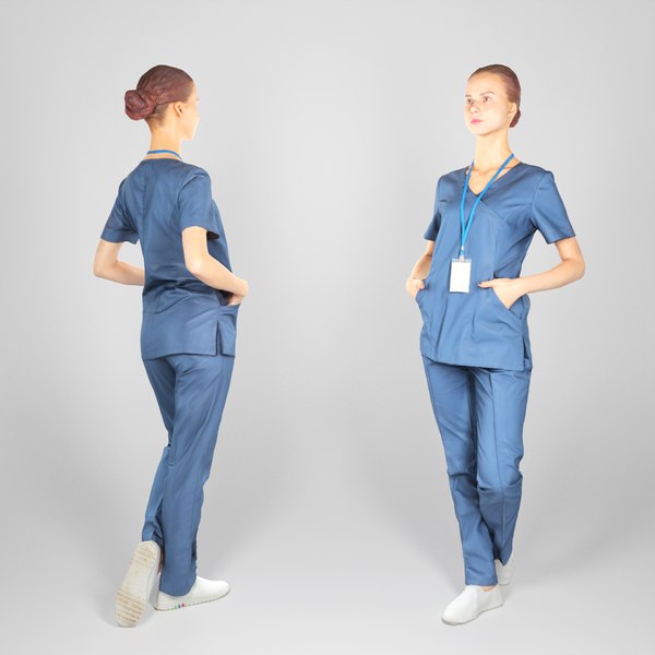 3D human surgical nurse model