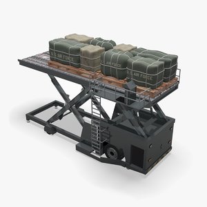 3D model military aircraft loader