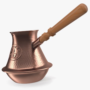 copper turkish coffee pot 3D model