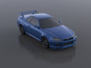 3D nissan skyline gt-r model