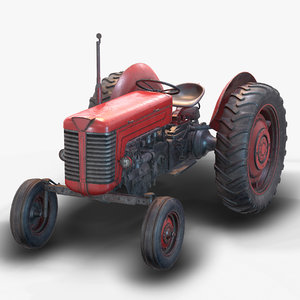 3D model tractor pbr ue4