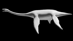 3D plesiosaurus sea reptiles