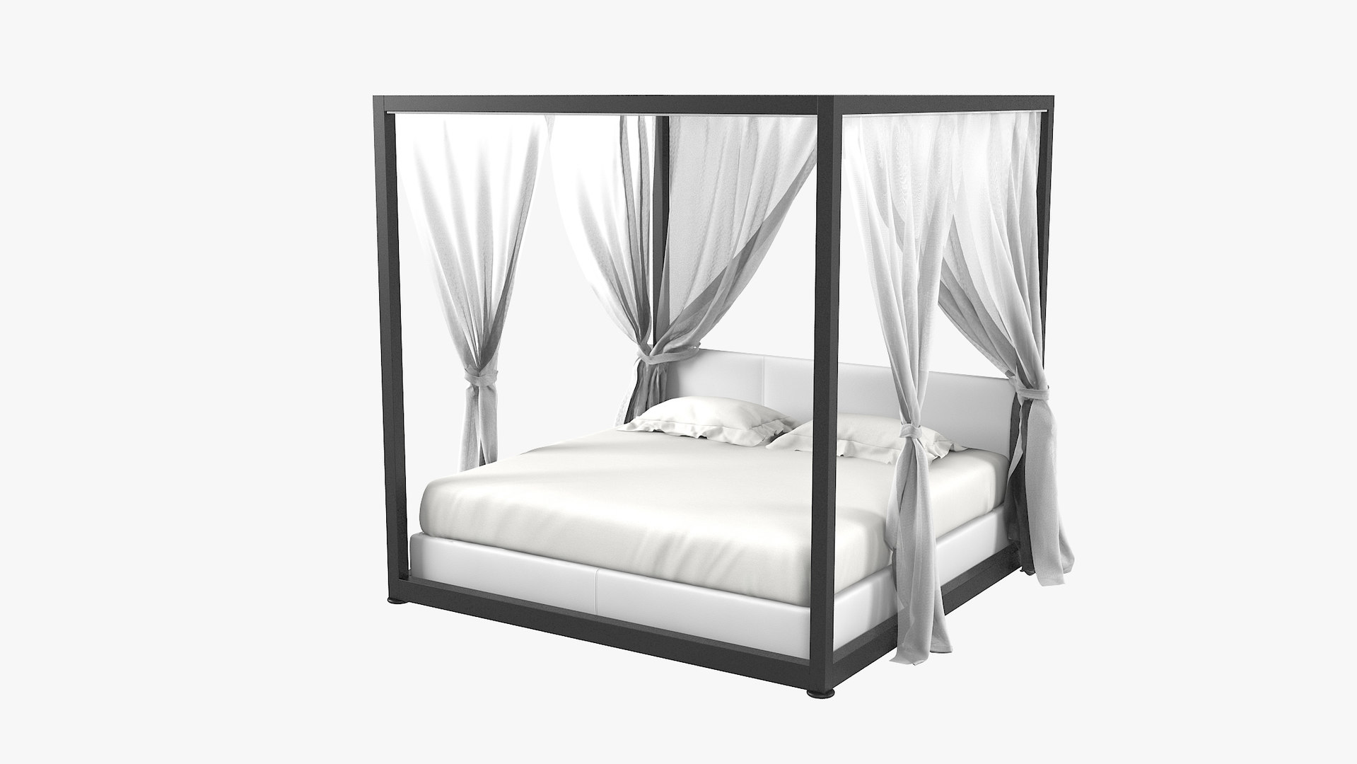 Vivaldichienti Canopy Bed 3d Model Turbosquid 1472417