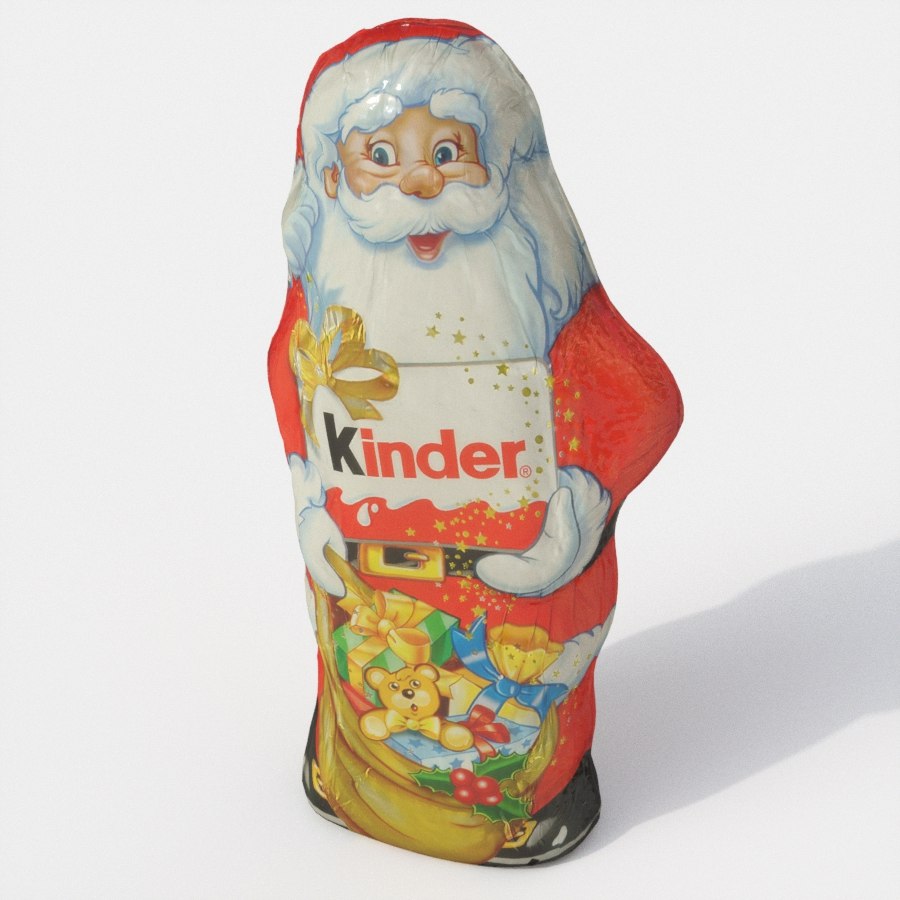 Chocolate santa claus 3D model - TurboSquid 1472441