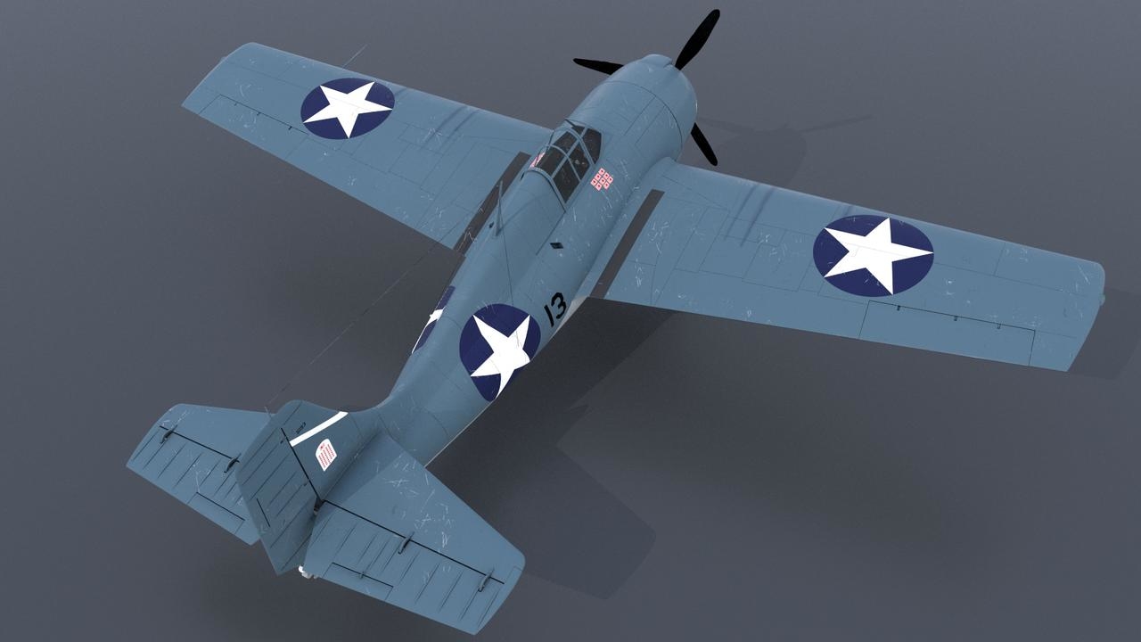 格鲁曼f4f-3 wildcat 133d模型