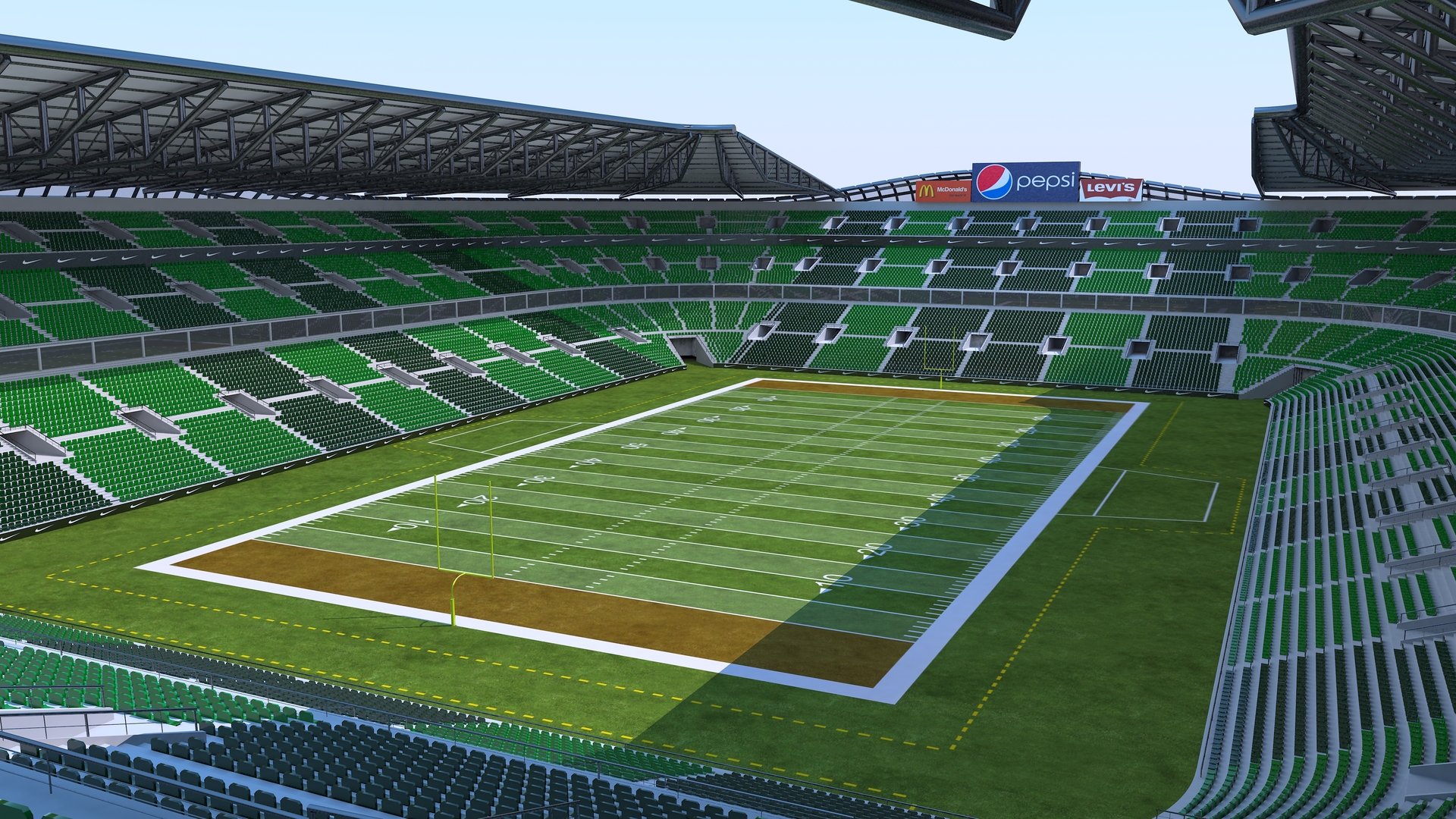 3D Football Stadium American Model TurboSquid 1472586