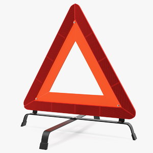 emergency warning triangle 3D model