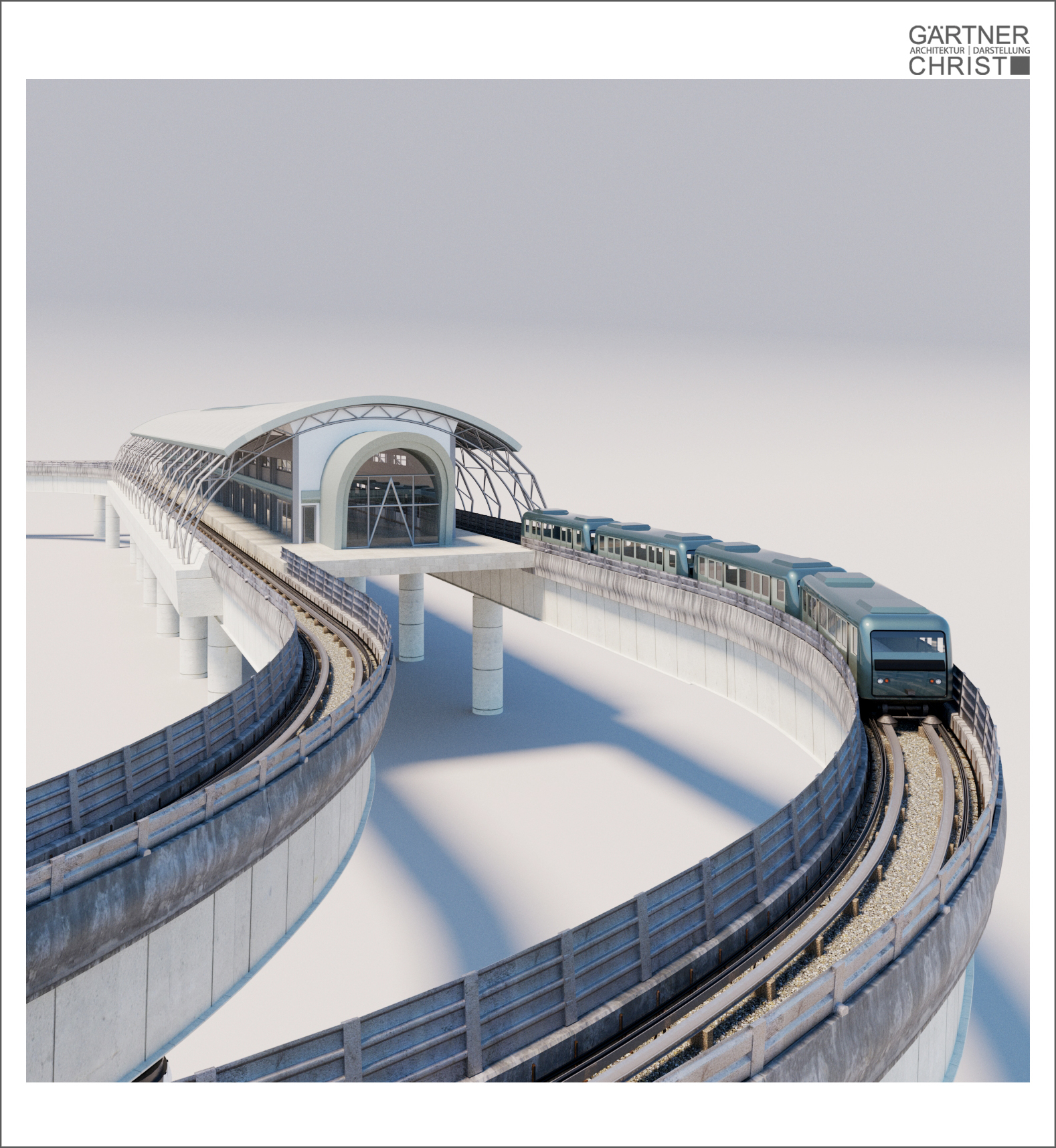 捷运铁路与车站3d模型