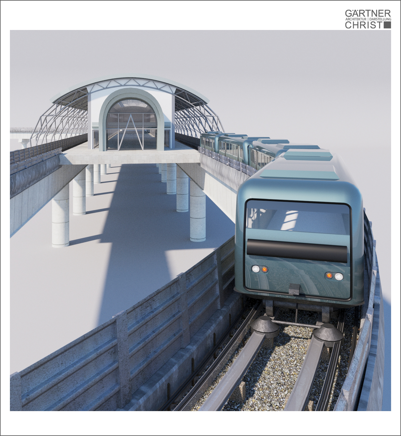 捷运铁路与车站3d模型