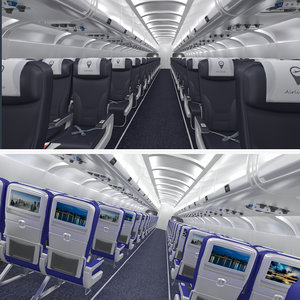 3D airplane interior model
