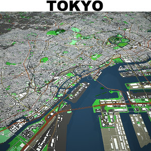 3D tokyo cityscape model